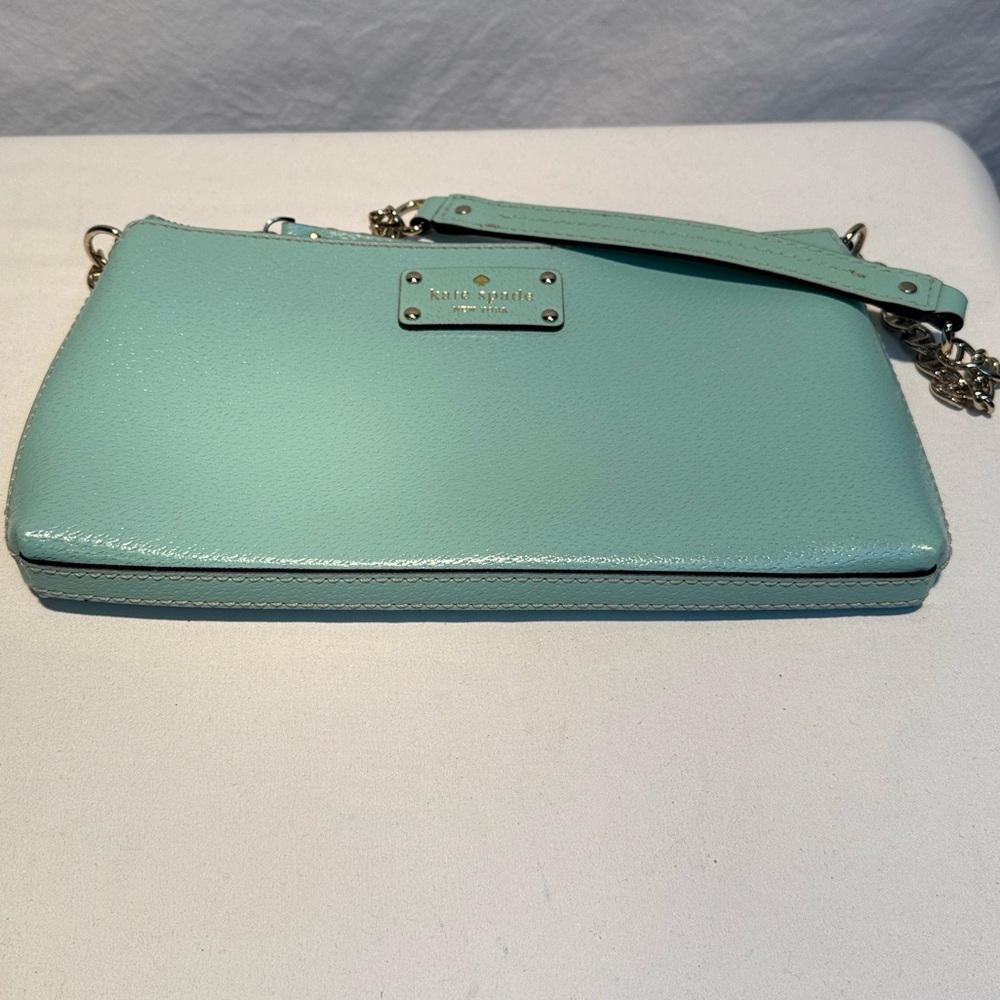 Kate Spade Light Blue Wristlet with Chain Strap - Picture 5 of 12